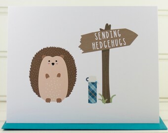 Hedgehog Card, Hedgehugs Card, Sending Hugs Card, Thinking of You Card, Just Because Card, Get Well Soon Card, Sympathy Card, Empathy Card