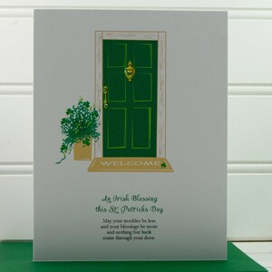 St. Patricks Day Card, St. Patrick's Day, Irish Blessing, New Home, Cute Card, Custom Card, New Apartment Card, New House, Good Luck, Prayer image 6