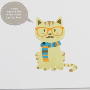 Cat Fathers Day Card, Coolest Cat Dad Ever, Pet Dad, Cat Dad, Custom Cat Card, Cat Lover, Cat Owner, From the Cat, for Dad, Husband, Pet Dad image 3