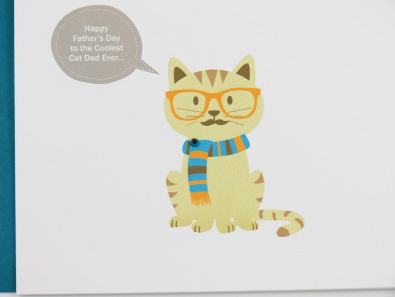 Cat Fathers Day Card, Coolest Cat Dad Ever, Pet Dad, Cat Dad, Custom Cat Card, Cat Lover, Cat Owner, From the Cat, for Dad, Husband, Pet Dad image 3