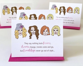 Sex and the City Cards, SATC Quote Card, Friend Card, Friendship Card, SATC Boxed Note Card Set, Sex and the City Stationery, Gift for Her