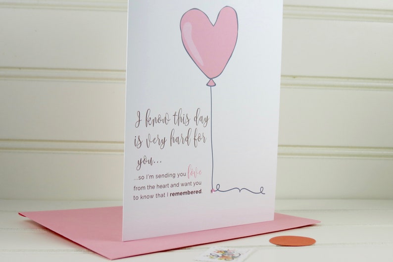 Memorial anniversary card death anniversary card sympathy etsy