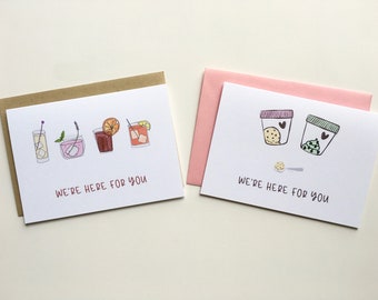 We're Here for You Card, Encouragement Card, Empathy Card, Social Distancing Card, Quarantine Card, Pandemic Card, Friendship, Here for You