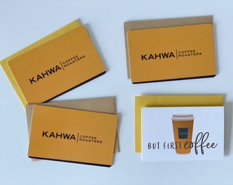 Coffee Mini Card, Kahwa Coffee Card,  Coffee Card, Mini Gift Tag, Gift Enclosure, Mini Cards, Mini Envelope, Gift Card Envelope, Place Card