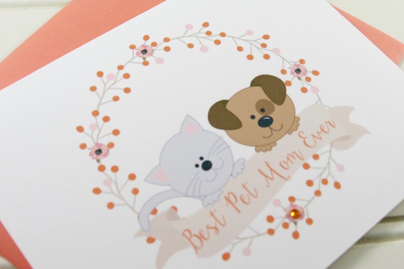 Pet Mothers Day Card Mothers Day Card Cat Mom Dog Mom Pet | Etsy