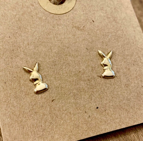 Vintage 14K Playboy Bunny Earrings
