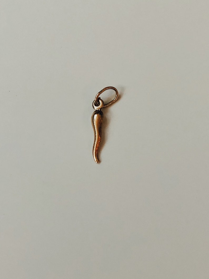 Vintage 14K Gold Italian Horn Cornicello Etsy