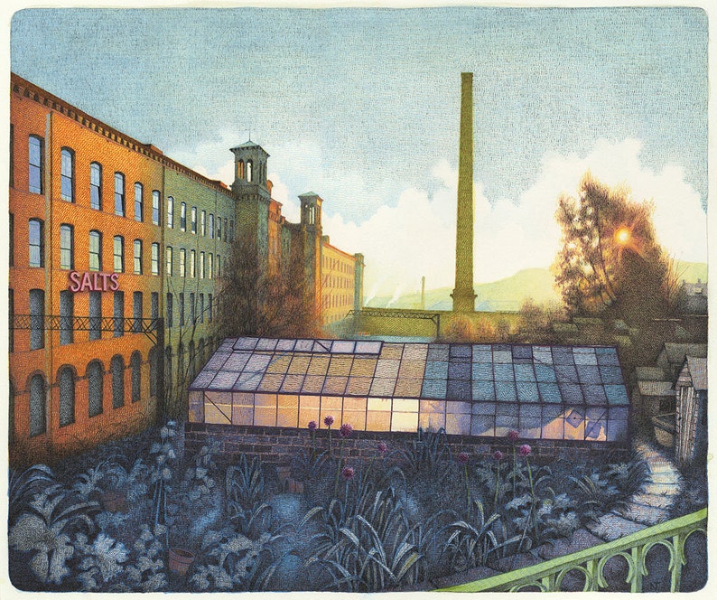 Salts Mill Saltaire Saltaire Painting Titus Salt Limited Etsy