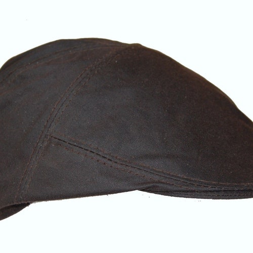 British Wax Flat Cap Cotton Men's Hunting Green Brown Casual Hat Shooting