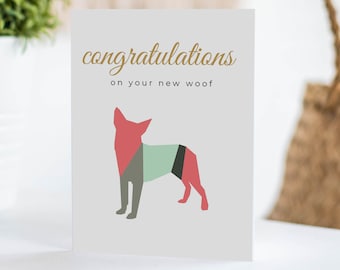 Pet Adoption Card: New Dog Greeting Card