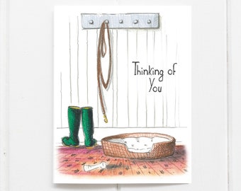 Pet Loss Sympathy Card - Dog | Dog loss sympathy card | Pet grief passing sympathy card