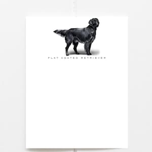 Flat Coated Retriever Note Cards | Custom Dog Note Cards | Dog Stationery | Dog Stationary | Flattie Note Cards | Personalized Note Cards