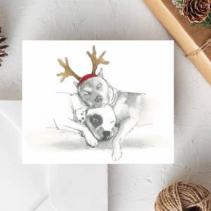 American Pit Bull Terrier Holiday Cards | Pit Bull Christmas Card | Pitbull Christmas | Pitbull Holiday | Dog Pit Bull Cards | Pittie