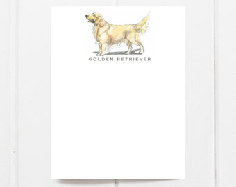 Golden Retriever Note Cards | Golden Retriever Stationary | Golden Retriever Stationery | Custom Golden Retriever Cards | Dog Note Cards