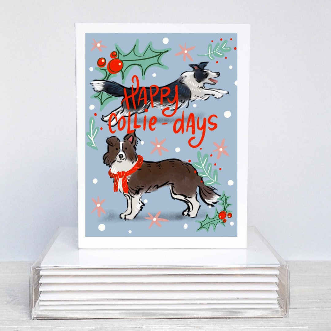 Border Collie Holiday Cards | Border Collie Christmas Card | Dog ...