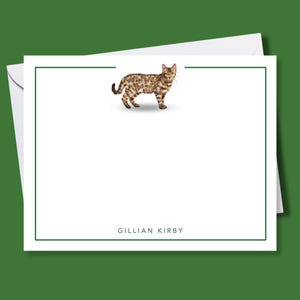 Personalized Cat Note Card Set: Custom Stationery - Etsy