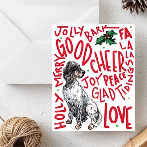 English Setter III Holiday Cards | Setter Christmas Cards | Blue Belton Setter xmas Cards | English Setter Cards | Dog Christmas Cards