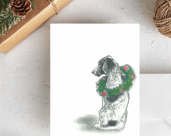German Shorthaired Pointer Christmas Cards: Original Drawing