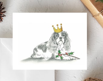 Boxed Cavalier King Charles Holiday | Christmas Cards - Ships to Canada