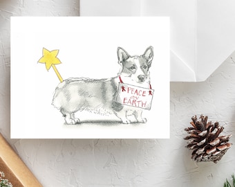 Corgi Christmas Cards: Holiday Dog Card Set