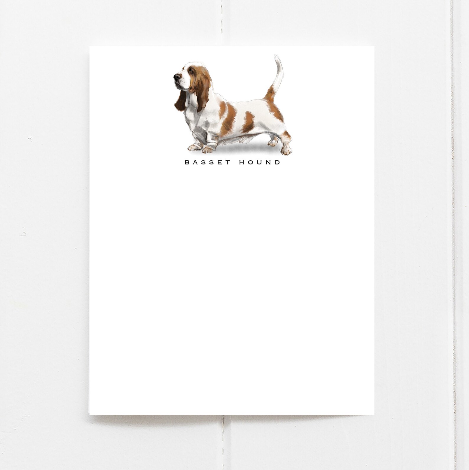 Basset Hound Dog Note Card Set Etsy