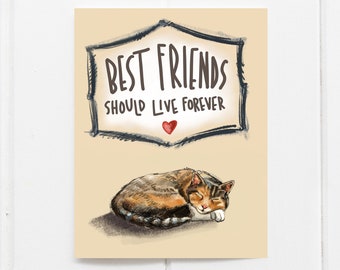 Cat Loss Sympathy Card | Pet loss card | Pet Sympathy Card | Best Friends Pet Loss Card | Rainbow Bridge Card