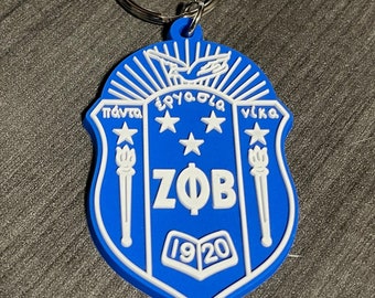 Zeta Phi Beta Shield Key Chain