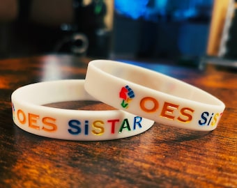 OES Order of the Eastern Star Rubber / Soft PVC Bracelet