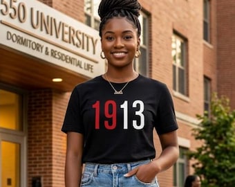 Delta Sigma Theta 1913 Num - uniseks T-shirt met korte mouwen