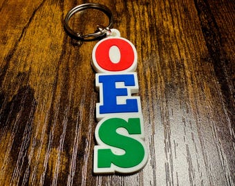 OES - OES (Order of the Eastern Star) Letter Key Chain