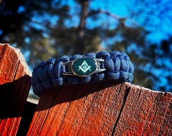 Masonic Bracelet / Mason Bracelet / Paracord Bracelet True Blue