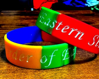 OES Bracelet / Order of the Eastern Star Bracelet / OES Rubber / Soft PVC Oversize Thick Bracelet