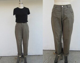 olive green mom jeans