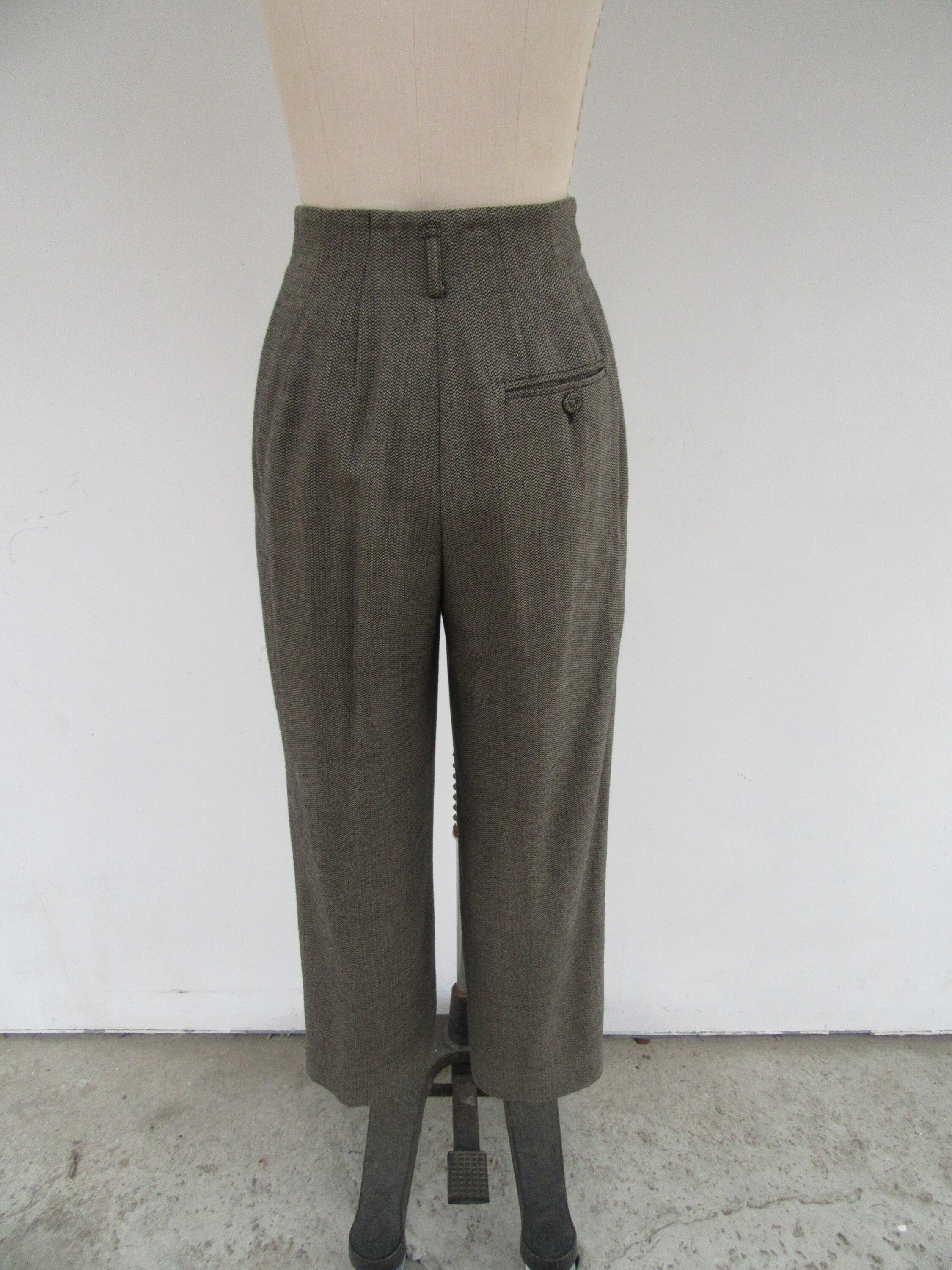 杢グレー◎ 80s~90s UNKNOWN 2 tuck wool slacks 【公式通販】