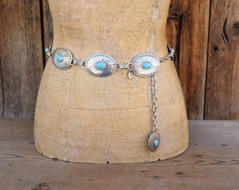 Cinto Vintage de Metal estilo vaquero, Cinto de COnchos