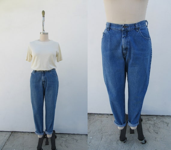 PLUS SIZE 90s High Waist Lee Jeans | Tapered Five… - image 1