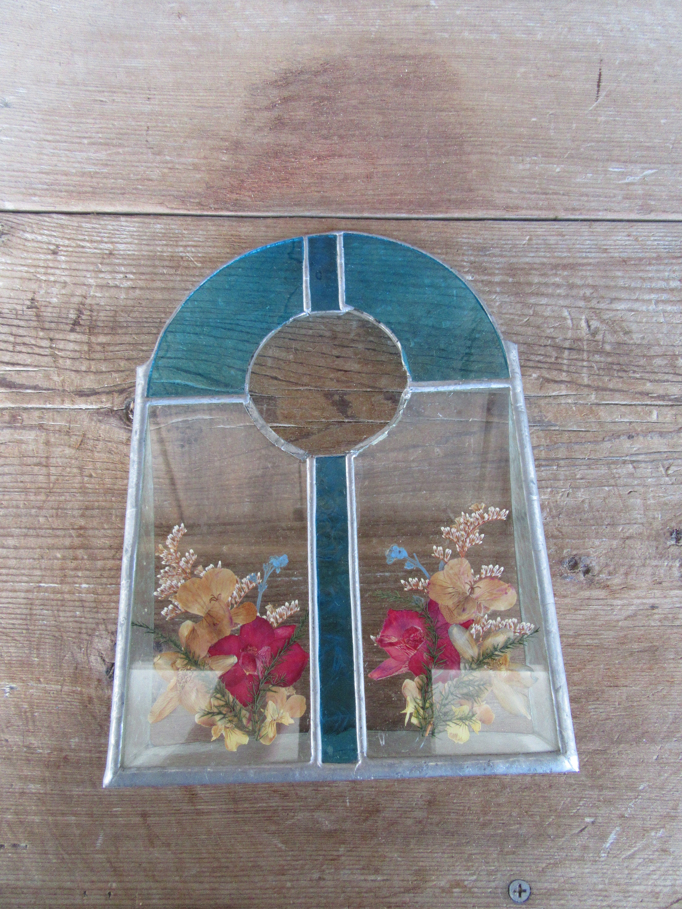 70s Pressed Flower Plaque Dried Flower Plaque Pressed Etsy