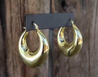 Orecchini Martellati A Cerchio Aperto In Oro Giallo 750 | GV - Foto 10