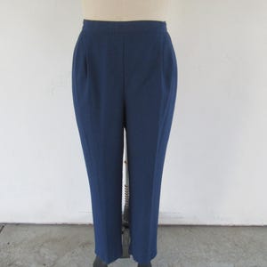 90er PLUS SIZE Marine High Waist Bundfaltenhose Größe 20 34 bis 42