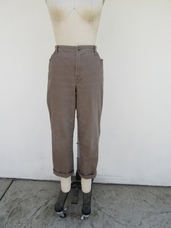 Wide leg striped pleated denim pants in gaucho style 90/'s vintage pretty novelty low waist maxi pants Along with wide elasticated belt