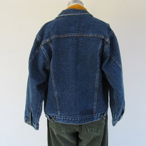 80er 90er Jahre Dunkle Jeansjacke Vintage Jeansjacke Kapsel Garderobe S M Bild 7