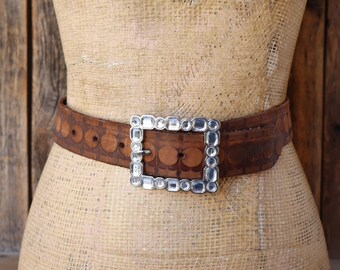 Juicy Couture, Brown Leather Belt, Brown, Fits 29 display picture 1