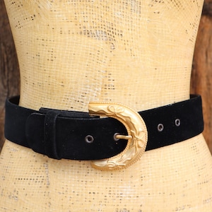 Vintage Black Velvet Belt - Etsy display picture 2