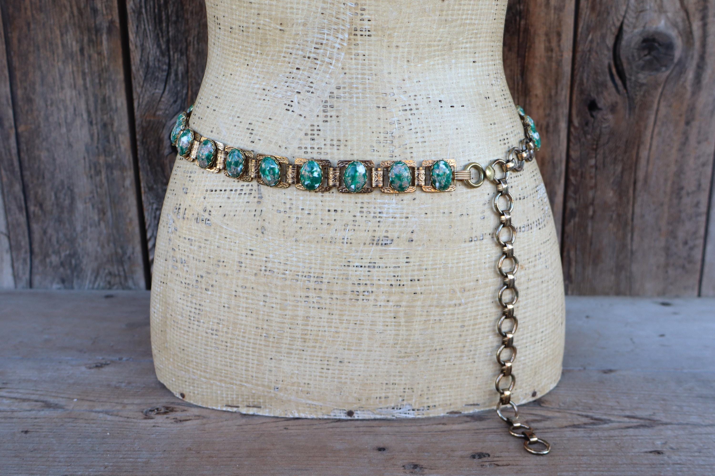 Gold Tone Metal Belt 26 - Etsy