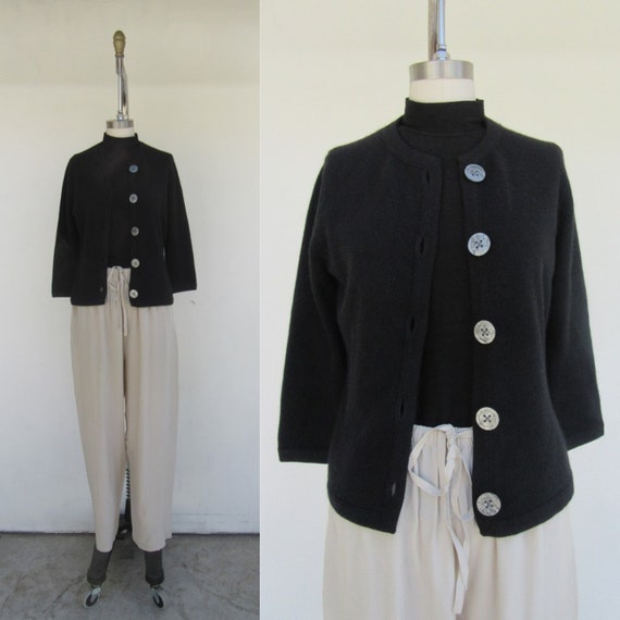 90s Banana Republic Angora Cardigan | Big Button C