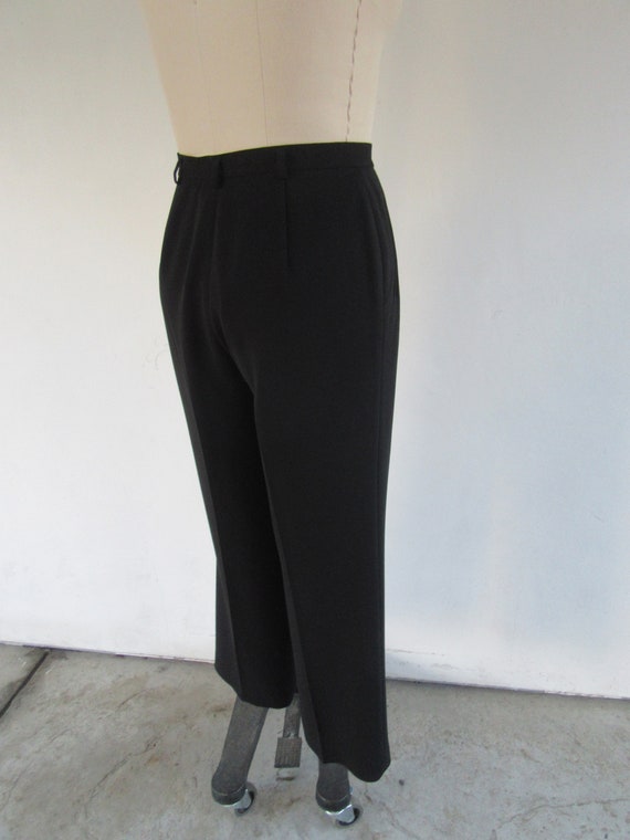 PLUS SIZE 90s High Waist Pleated Black Pants Dark Academia Minimal