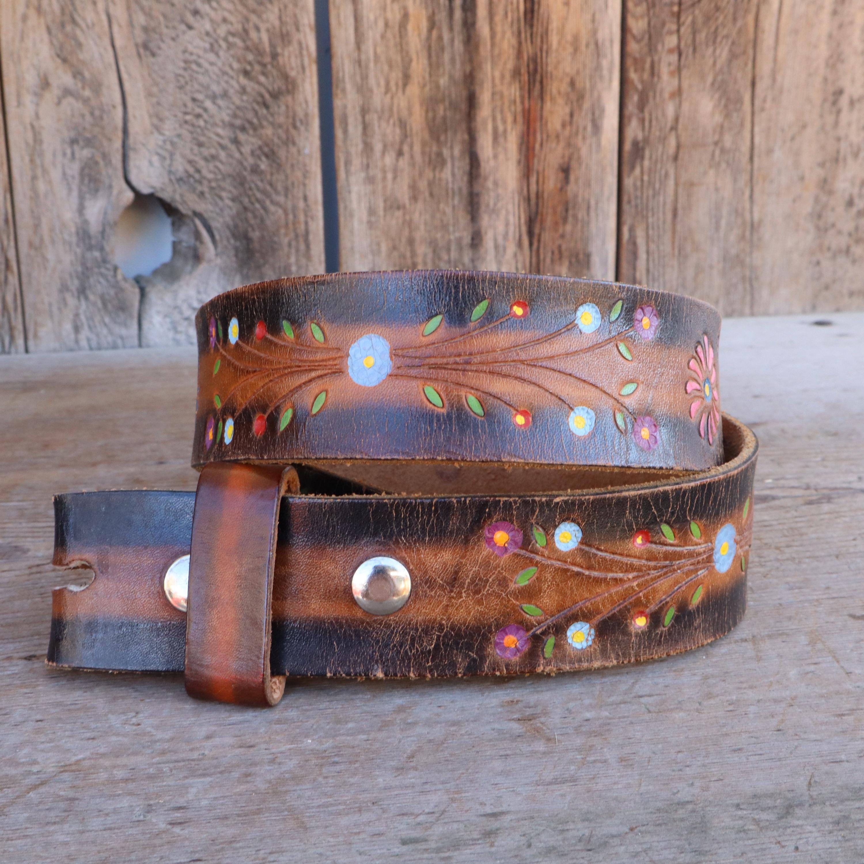 70s Leather Belt - Etsy 70s Leather Belt - Etsy