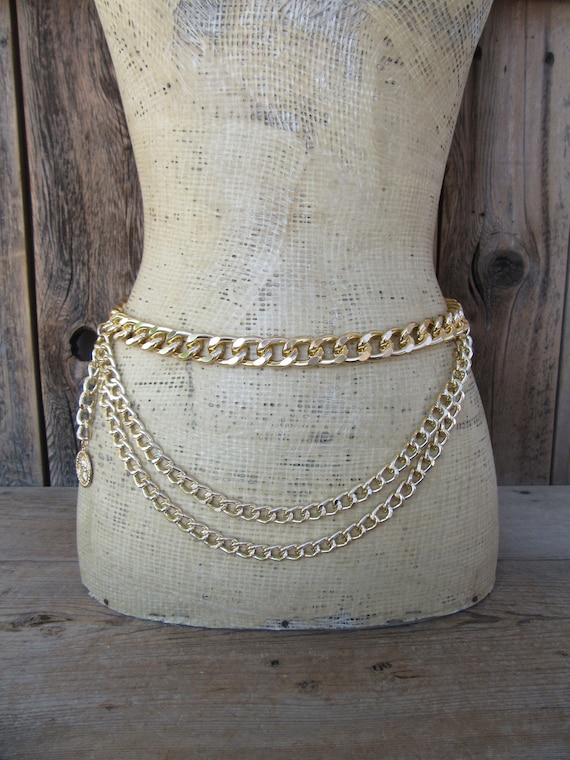 Chanel Vintage Multi Row Pearl Dangle Belt