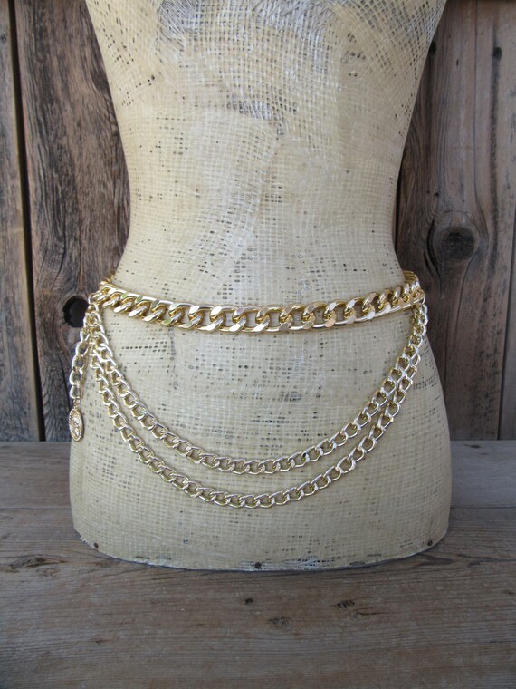 Chanel Vintage Multi Row Pearl Dangle Belt