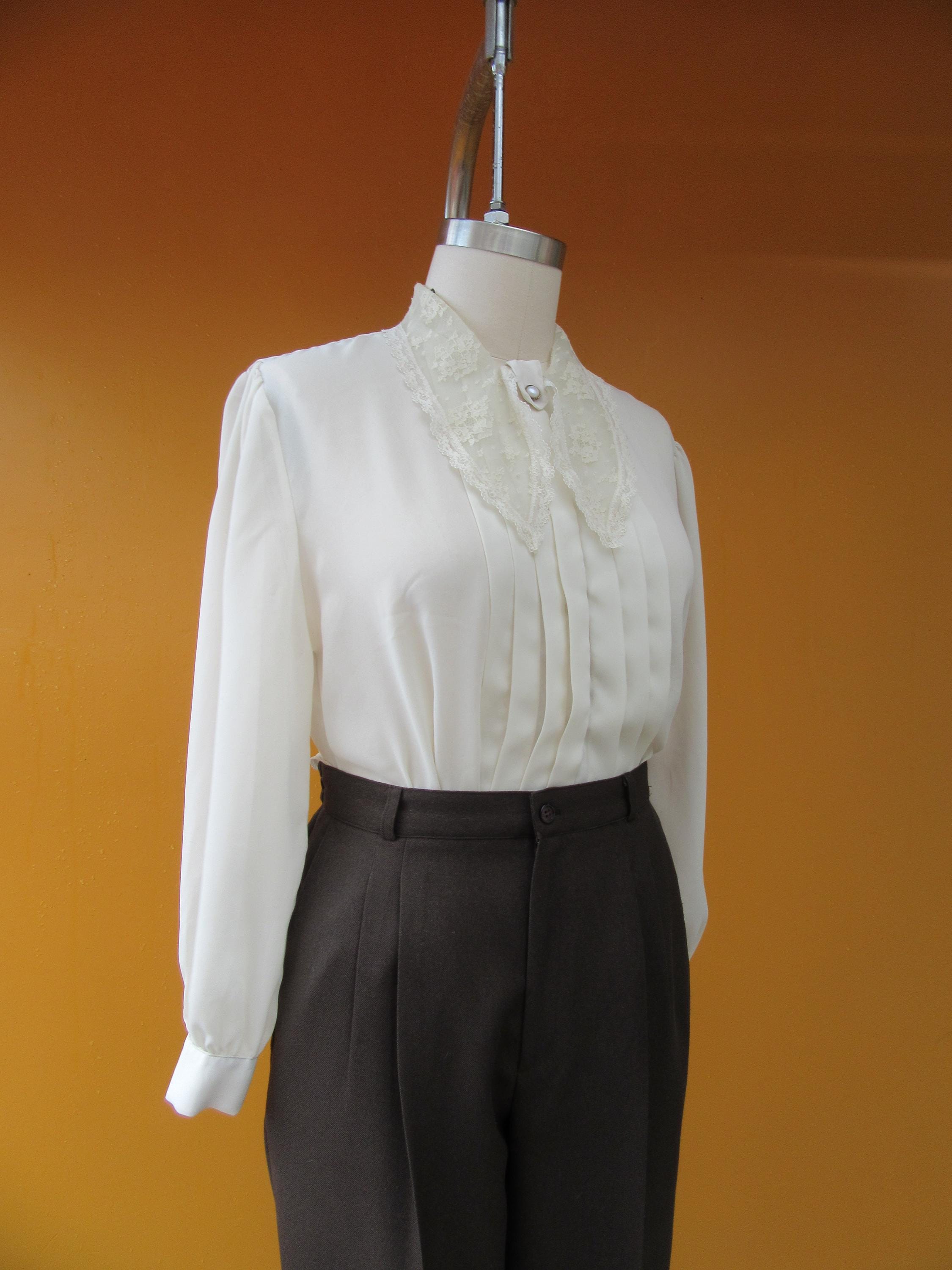 Pintuck Lace Blouse - Etsy